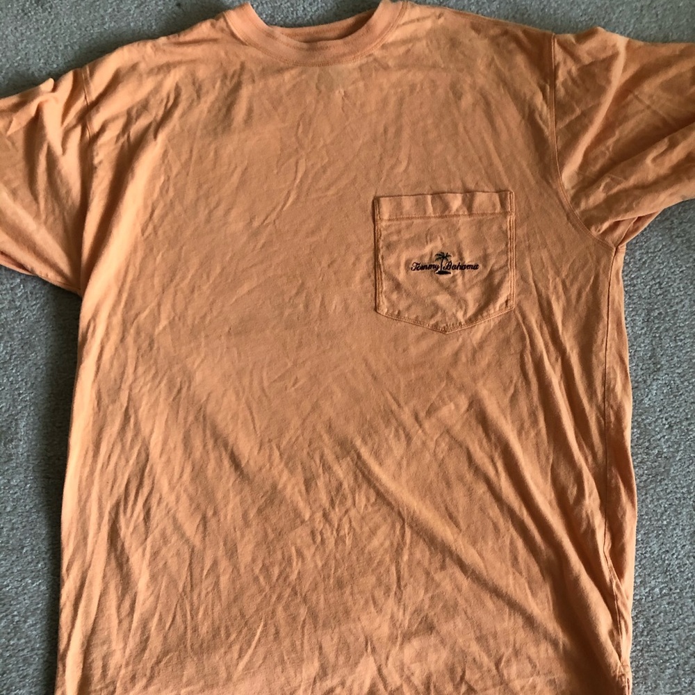 Tommy Bahama Orange Cotton Pocket‎ T-Shirt